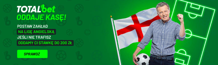 Cashback do 200 PLN w Totalbet na zakłady Premier League