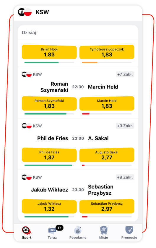 Zakłady na MMA w Betclic