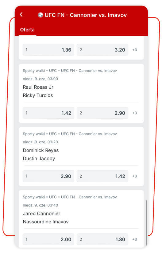 Zakłady na MMA w Superbet