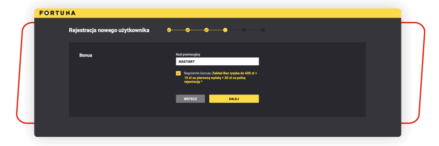 fortuna rejestracja z kodem gdzie wpisać kod promocyjny fortuna
